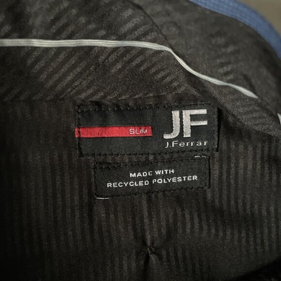 J.Ferrar Slim Fit Ultra Comfort Navy Dress Pants 32x34 Recycled Polyester Wrinkl - Picture 6 of 13